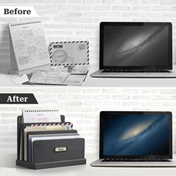 Rustic Wooden Mail Organizer for Stylish Office Decor