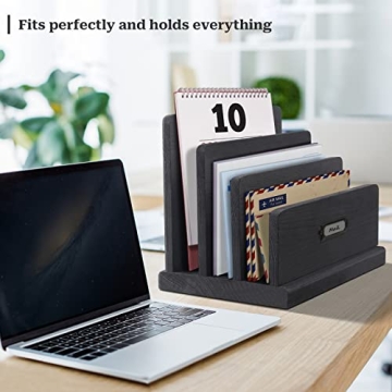 Rustic Wooden Mail Organizer for Stylish Office Decor