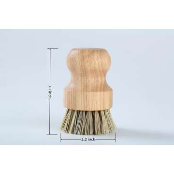 Eco-Friendly Dish Brush Kitchen Scrub Set of 3 for Cleaning