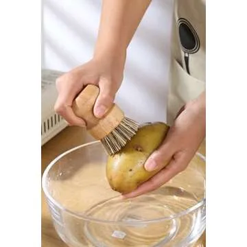 Eco-Friendly Dish Brush Kitchen Scrub Set of 3 for Cleaning