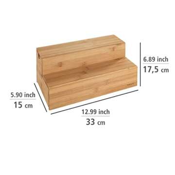 Bamboo Tea Bag Organizer with Drawer for Kitchen