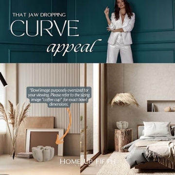 Nico Curvy Decorative Bowl Fluted Vase for Stylish Home Decor