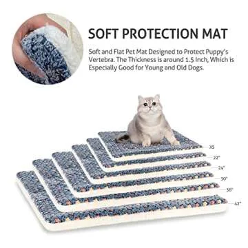 Mora Pets Dog Bed Crate Pad Ultra Soft Pet Bed with Cute Star Print Washable Crate Mat for Large Medium Small Dogs Reversible Fleece Dog Crate Kennel Mat Cat Bed Liner 23 x 18 inch Dark Blue