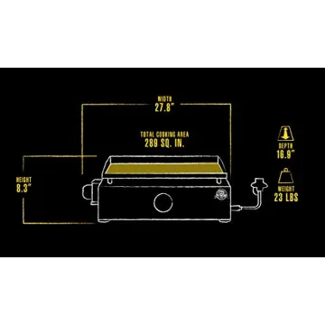 Pit Boss PB200GS Portable Gas Griddle for Outdoor Cooking