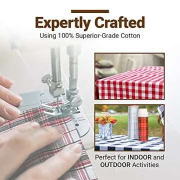 Yourtablecloth 100% Cotton Checkered Buffalo Tablecloth - Washable Table Cover Perfect for Any Occasion Indoors or Outdoors Yellow and White 52 x 52