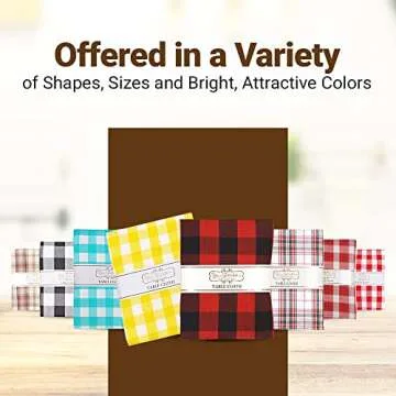 Yourtablecloth 100% Cotton Checkered Buffalo Tablecloth - Washable Table Cover Perfect for Any Occasion Indoors or Outdoors Yellow and White 52 x 52