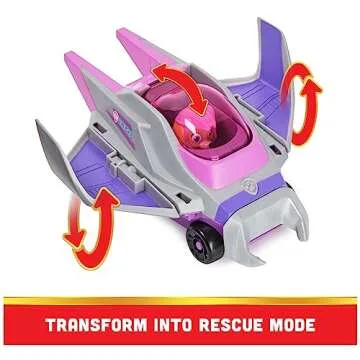 Paw Patrol Aqua Pups Skye Transforming Manta Ray Vehicle with Collectible Action Figure, Kids Toys for Ages 3 and up