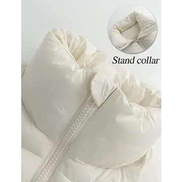 Gihuo Women's Lightweight Cropped Puffer Vest Jacket