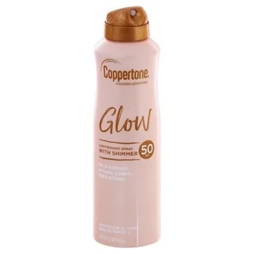 Coppertone Glow Shimmer SPF 50 Sunscreen Spray Water Resistant