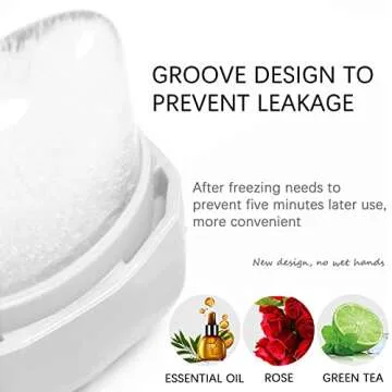 PASNOWFU Upgrade Ice Cube Face Roller, Facial & Eyes and Neck, Brighten Skin & Enhance Your Natural Glow, Facial Treatment to Tighten & Tone Skin & De-Puff The Eye Area, Cryotherapy for Face (White)