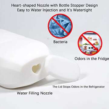 PASNOWFU Upgrade Ice Cube Face Roller, Facial & Eyes and Neck, Brighten Skin & Enhance Your Natural Glow, Facial Treatment to Tighten & Tone Skin & De-Puff The Eye Area, Cryotherapy for Face (White)