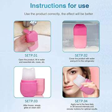 PASNOWFU Upgrade Ice Cube Face Roller, Facial & Eyes and Neck, Brighten Skin & Enhance Your Natural Glow, Facial Treatment to Tighten & Tone Skin & De-Puff The Eye Area, Cryotherapy for Face (White)