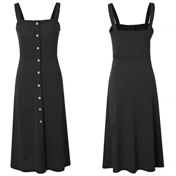 Stylish Solid Color Midi Dress for Women - Summer Essential