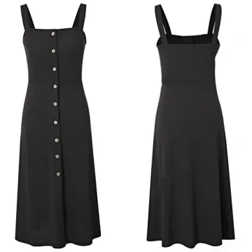 Stylish Solid Color Midi Dress for Women - Summer Essential