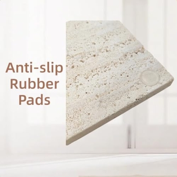 Jusmioke Natural Travertine Marble Tray - Elegant & Versatile