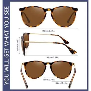 WOWSUN Polarized Vintage Sunglasses - Stylish Sun Protection