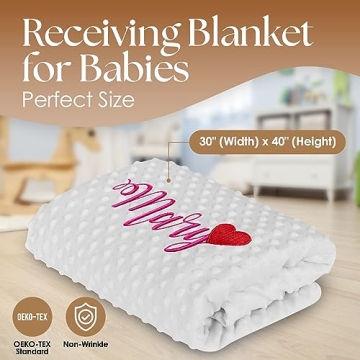 Personalized Plush Baby Blanket Perfect for Newborns
