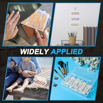 SBYURE 2 Pack 5 Grid Clear Plastic Fishing Tackle Storage Box Jewelry Making Findings Organizer Box Container Case Utility Box,7x4.3x1.2inch