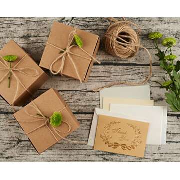 Mesha 50PC Brown Gift Boxes for Every Occasion