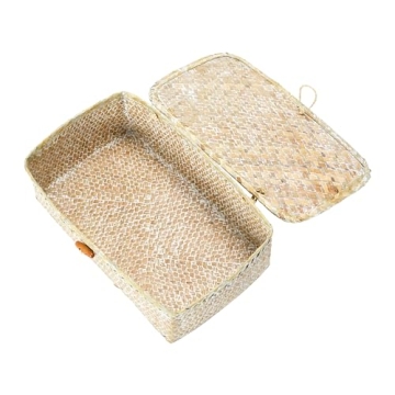 Stylish Hand-Woven Seagrass Storage Boxes Set of 2