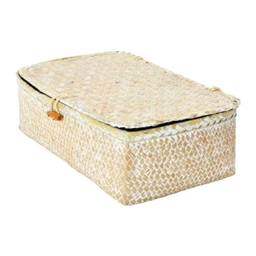 Stylish Hand-Woven Seagrass Storage Boxes Set of 2