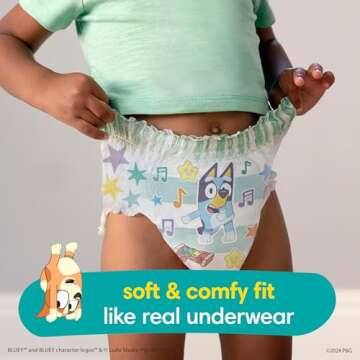Pampers Easy Ups Pull On Training Pants Boys and Girls, 3T-4T, One Month Supply (124 Count) with Sen...