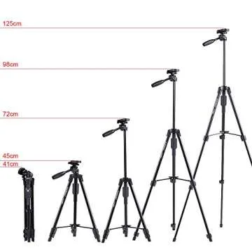 YunTeng Tripod, 50 Inch Aluminum Tripod, Video Tripod for Cellphone, Camera, Universal Tripod with Wireless Remote, Compatible with iPhone Xs/Xr/X/8/8 Plus/Samsung Galaxy/Google/GoPro Hero