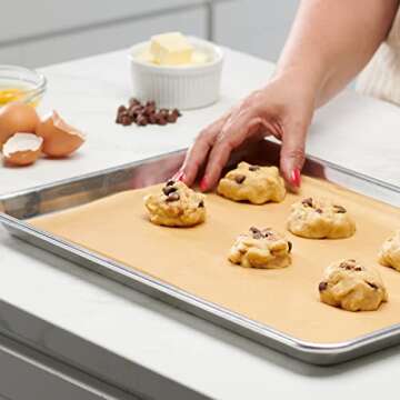 Comfy Package [15 in x 200 ft, 250 Sq.Ft] Unbleached Parchment Paper for Baking, Non-Stick Brown Bak...