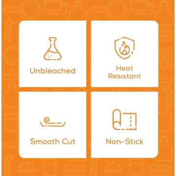 Comfy Package [15 in x 200 ft, 250 Sq.Ft] Unbleached Parchment Paper for Baking, Non-Stick Brown Baking Paper - Parchment Paper Roll With Cutter for Air Fryer, Baking & Cooking - Kraft