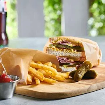 Comfy Package [15 in x 200 ft, 250 Sq.Ft] Unbleached Parchment Paper for Baking, Non-Stick Brown Baking Paper - Parchment Paper Roll With Cutter for Air Fryer, Baking & Cooking - Kraft