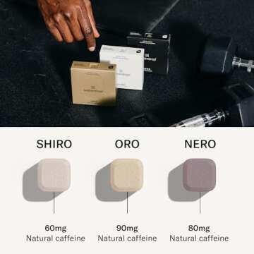 Waterdrop Energy Cubes, 3 Flavor Variety Pack, Electrolytes, Vitamins & Natural Caffeine, On The Go ...