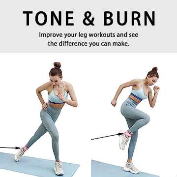 Langmeil Fitness Ankle Straps for Cable Machines, 2 Pack Comfortable Adjustable Padded Ankle Wrist Cuffs, Kickback Glute Workouts for Men Women, D-Ring Leg Straps with Neoprene Padding -Pink