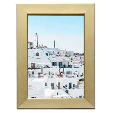 MIMOSA MOMENTS Metallic Brasss Picture Frame, Brushed Satin Finish, Tabelop Photo Frame Display Horizontal or Vertical 4x6 Inch Photo