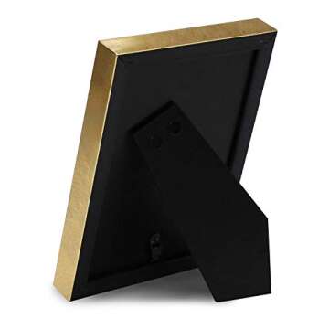 MIMOSA MOMENTS Metallic Brasss Picture Frame, Brushed Satin Finish, Tabelop Photo Frame Display Horizontal or Vertical 4x6 Inch Photo