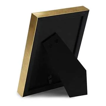 MIMOSA MOMENTS Metallic Brasss Picture Frame, Brushed Satin Finish, Tabelop Photo Frame Display Horizontal or Vertical 4x6 Inch Photo