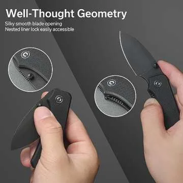 CIVIVI Baby Banter Pocket Folding Knife for EDC, 2.34" Blade Small Knife with Titanium Thumb Stud Opener C19068S-2