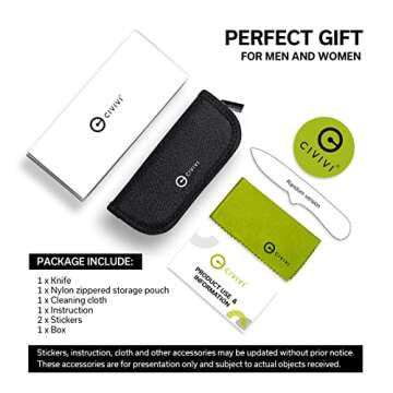 CIVIVI Baby Banter Pocket Folding Knife for EDC, 2.34" Blade Small Knife with Titanium Thumb Stud Opener C19068S-2