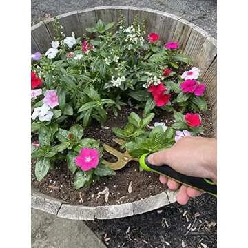 Garden Guru Titanium Hand Weeder Fork Tool – Rust Resistant – Ergonomic Handle – Great for Planting, Spreading Mulch, Weeding, Loosening & Transplanting Soil