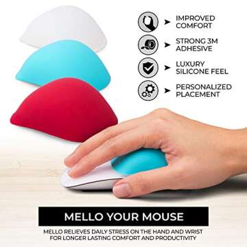 ELEMENTING Mello Silicone Cushion Compatible with Apple Magic Mouse 1 & 2 (Marshmello White)