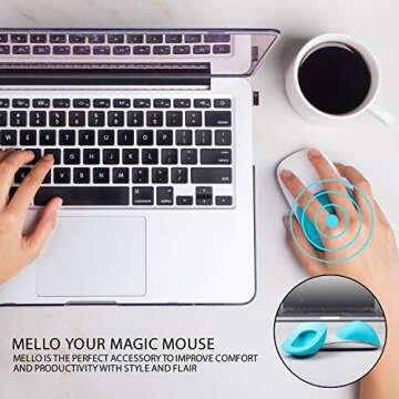 ELEMENTING Mello Silicone Cushion Compatible with Apple Magic Mouse 1 & 2 (Marshmello White)