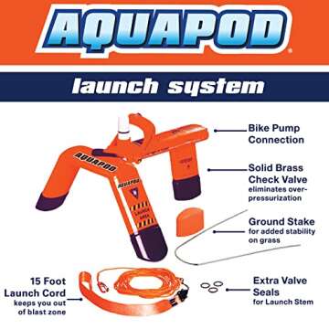 AquaPod The Original Rocket Bottle Launcher Kit - Launches Soda Bottles 100 Ft Up in The Air - Fun Educational STEM Gift Idea for Kids & Teens - Great Science Toy & Outdoor Activity for Family