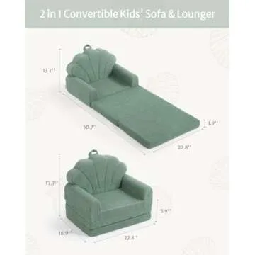 Blissful Diary Kids Couch for Cozy Toddler Lounging