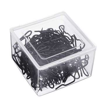 Shappy 120 Pack Drapery Hooks Pins for Curtains, Metal Pinch Pleat Hooks with Clear Box 1.2 Inch for...