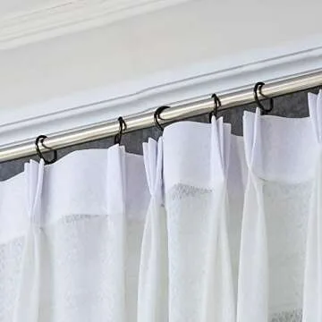 Shappy 120 Pack Drapery Hooks Pins for Curtains, Metal Pinch Pleat Hooks with Clear Box 1.2 Inch for Window Door and Shower Curtain(Black)