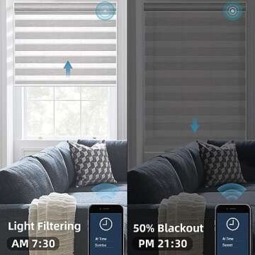 SmartWings Motorized Zebra Shades - Smart Home Light Control