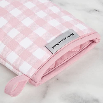 KitchenAid Gingham Mini Oven Mitts 2-Pack Stylish Heat Protection