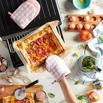 KitchenAid Gingham Mini Oven Mitts 2-Pack Stylish Heat Protection
