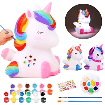 dededa Paint Your Own Unicorn Night Light Art Kit - Creative & Fun for Kids