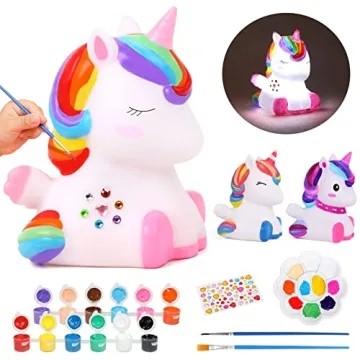 dededa Paint Your Own Unicorn Night Light Art Kit - Creative & Fun for Kids