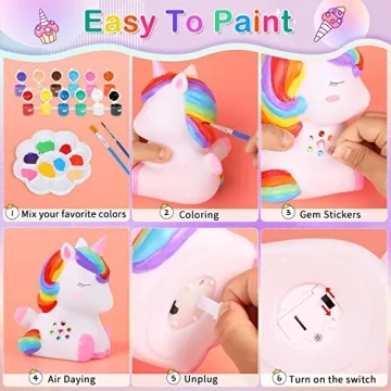 Unicorn Night Light Art Kit for Kids - DIY Craft Fun!